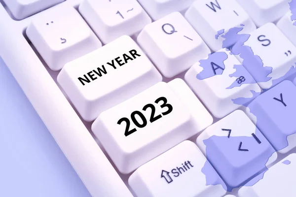 Conceptual caption New Year 2023, Word Written on Greeting Celebrating Holiday Fresh Start Best wishes