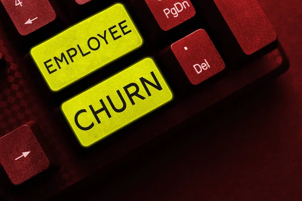 Концептуальная Подпись Employee Churn Internet Concept Rate Change Existing Workes — стоковое фото