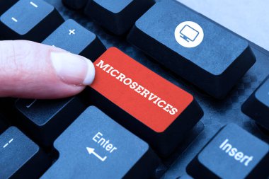 Microservices sunan metin başlığı, Kavramsal Fotoğraf Yazılım Geliştirme Tekniği Tek Fonksiyon Modülü