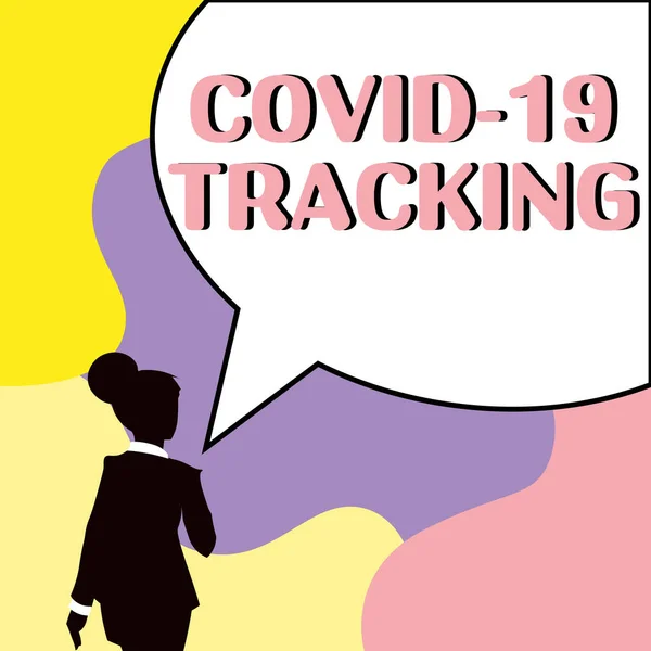 Εγγραφείτε Εμφανίζει Covid Tracking Internet Concept Διακριτική Διαδικασία Των Πιθανών — Φωτογραφία Αρχείου