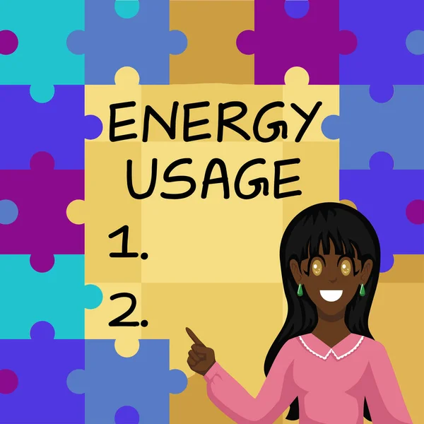 Текст Показує Натхнення Використання Енергії Інтернет Концепція Кількість Енергії Споживається — стокове фото