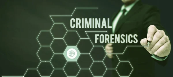 Testi Scritti Mano Criminal Forensics Business Idea Federal Offense Actions — Foto Stock
