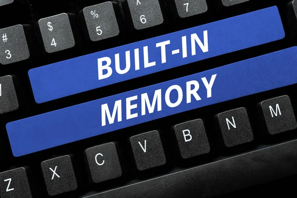 Didascalia Testo Che Presenta Memoria Integrata Dispositivo Funzione Approccio Aziendale — Foto Stock