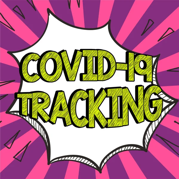 Tekst Pokazujący Inspirację Covid Tracking Concept Meaning Distinguishing Process Possible — Zdjęcie stockowe