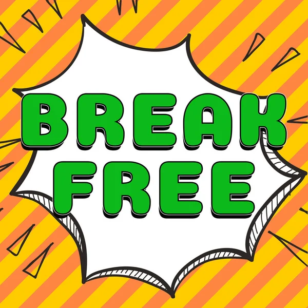 Zarejestruj Wyświetlanie Break Free Biznes Podejście Inny Sposób Mówiąc Zbawienie — Zdjęcie stockowe