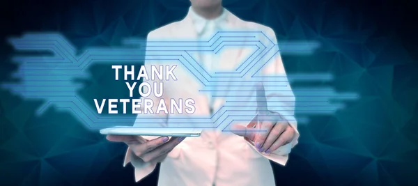 Text showing inspiration Thank You Veterans, Business idea Expression of Gratitude Greetings of Appreciation