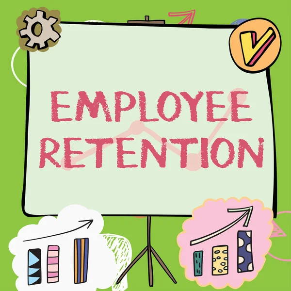 Text Caption Presenting Employee Retention Business Approach Internal Recruitment Method — Stock fotografie