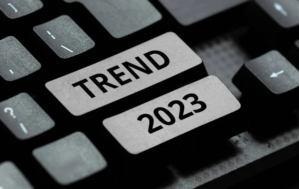 Yazısı Işareti Trend 2023 Nternet Mevcut Yılda Kısa Bir Süre — Stok fotoğraf