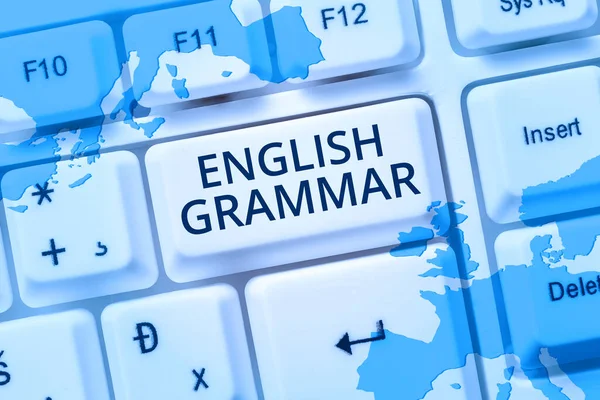 Tekst Som Viser Inspirasjonen English Grammar Word Written Courses Dekker – stockfoto