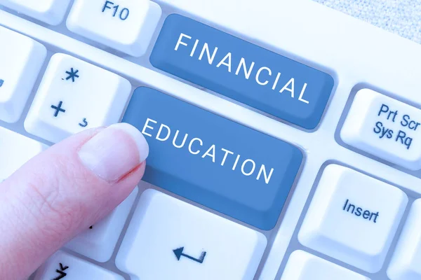 Metnin Sergilenmesi Finansal Eğitim Finans Yatırım Gibi Parasal Alanları Anlama — Stok fotoğraf