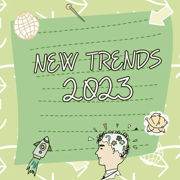 Εγγραφείτε Εμφάνιση Νέες Τάσεις 2023 Επιχειρηματική Έννοια Γενική Κατεύθυνση Προς — Φωτογραφία Αρχείου