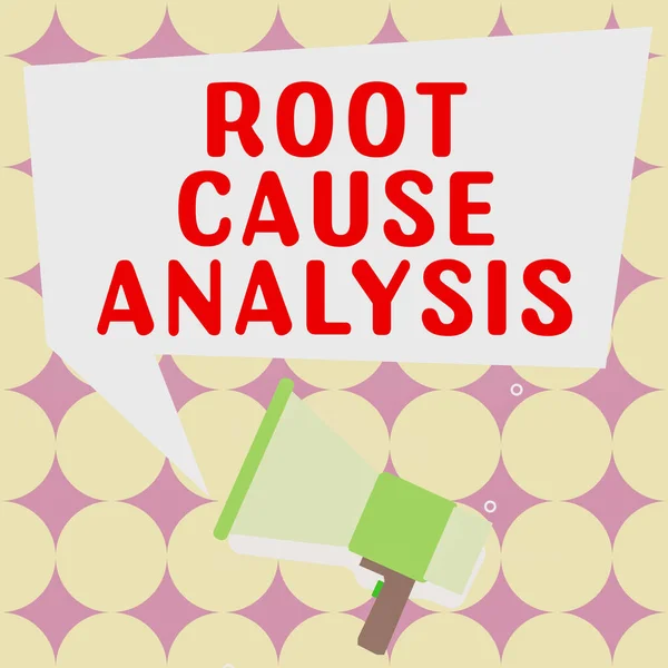 Text Sign Showing Root Cause Analysis Business Overview Method Problem — Stock Photo, Image