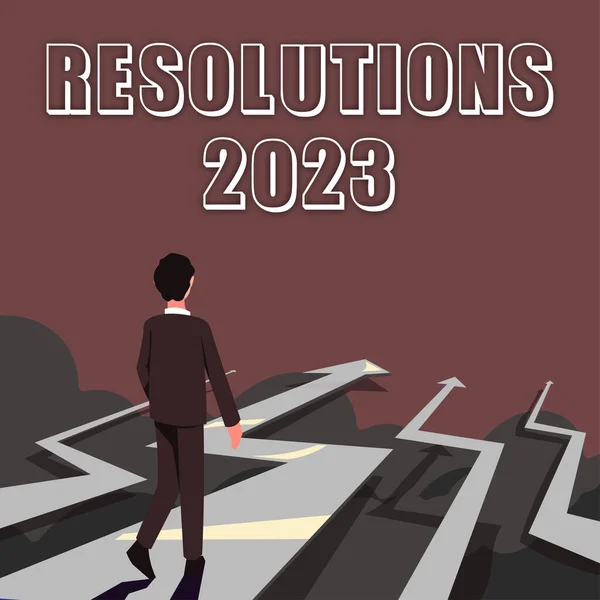 Bildunterschrift Vorstellung Der Resolutionen 2023 Konzept Liste Der Dinge Die — Stockfoto