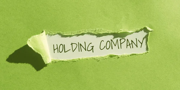 Εννοιολογική Λεζάντα Holding Company Επιχειρηματική Ιδέα Μετοχές Ακινήτων Και Άλλων — Φωτογραφία Αρχείου