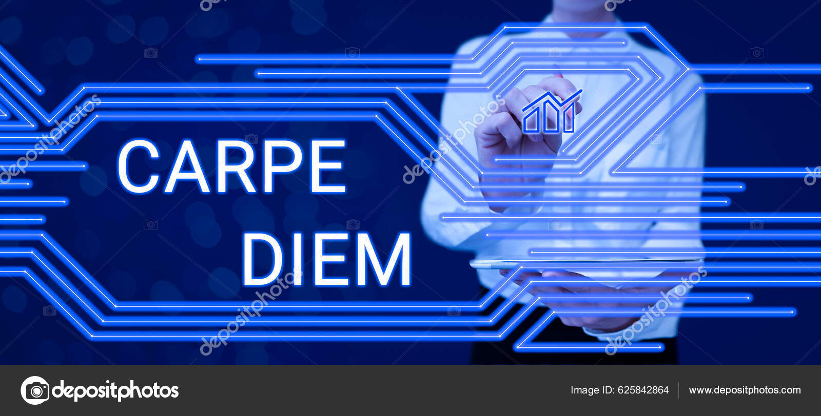 Text showing inspiration Carpe Diem. Concept meaning public