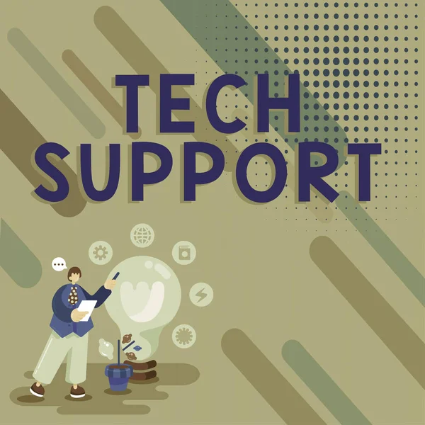 Conceptual Display Tech Support Business Idea Assisting Individuals Who Having — Stock Photo, Image