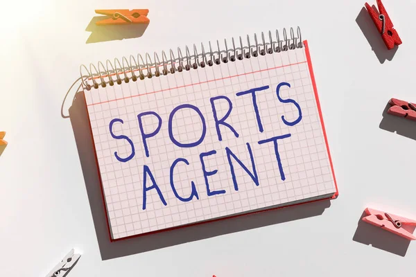 Konceptuální Titulek Sportovní Agent Word Written Person Řídí Nábor Najmout — Stock fotografie