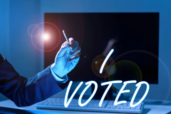 Conceptual Display Voted Word Indication Choice Two More Candidates Ballot — Stock Photo, Image