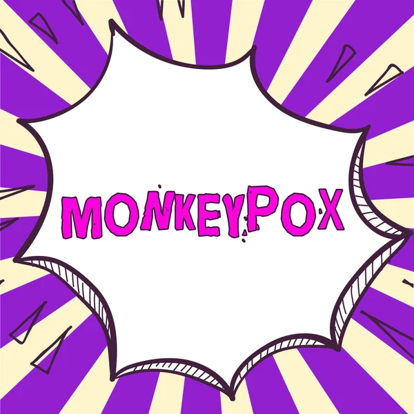 Konceptuell Display Monkeypox Affärsidé Poxvirus Afrika Orsakas Främst Vilda Gnagare — Stockfoto