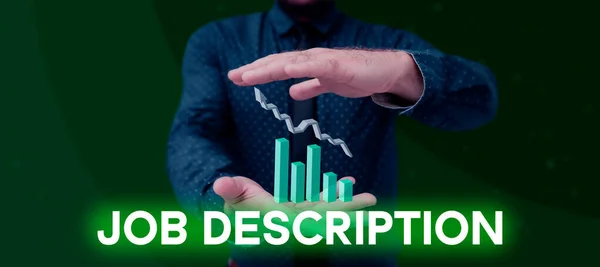 Conceptual Display Job Description Business Idea Document Describes Responsibilities Position — Stock Photo, Image