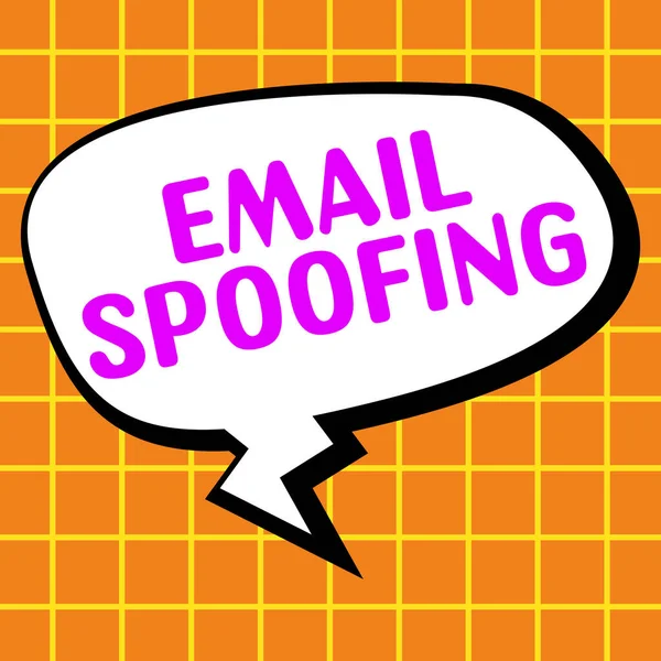 Affiche Affichage Email Spoofing Approche Affaires Sécuriser Accès Contenu Compte — Photo