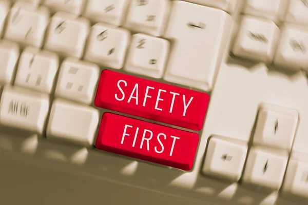 Safety First Internet Konzept Vermeiden Sie Jedes Unnötige Risiko Live — Stockfoto