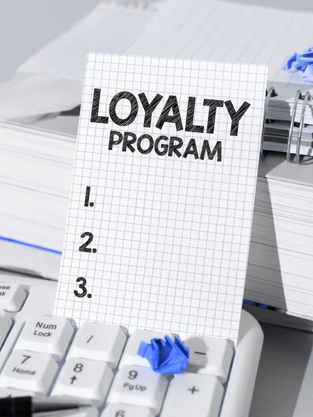 Conceptuele Bijschrift Loyalty Program Concept Betekent Marketing Inspanning Die Prikkels — Stockfoto