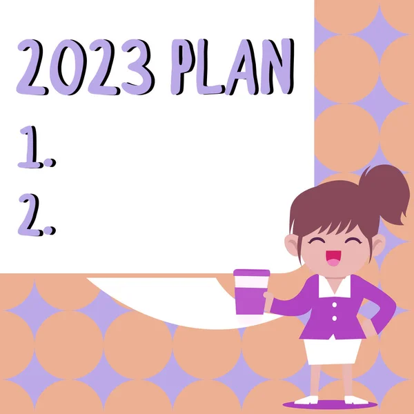 디스플레이 2023 인터넷 설정당신의 계획을 2023 — 스톡 사진