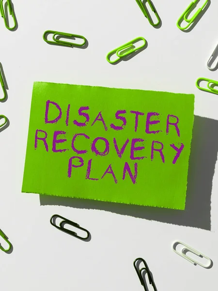 Writing Displaying Text Disaster Recovery Plan Business Approach Having Backup — Stock Photo, Image