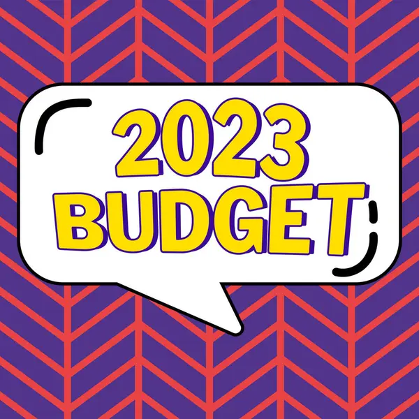 Υπογραφή Γραφής Χέρι 2023 Προϋπολογισμός Επιχειρηματική Προσέγγιση Επιχειρηματικό Χρηματοδοτικό Σχέδιο — Φωτογραφία Αρχείου