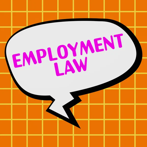 Conceptual display Employment Law, Business approach deals with legal rights and duties of employers and employees
