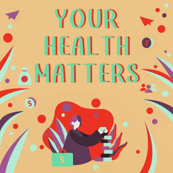 Légende Texte Présentant Your Health Matters Word Good Health Est — Photo