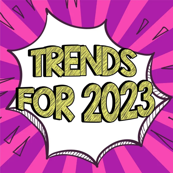 2023 Şletme Fikir Listesi Nde Yıl Hızla Popüler Olan Şeylerin — Stok fotoğraf