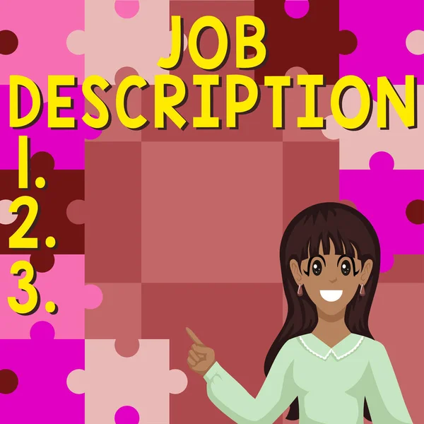 Inspirace Zobrazující Znak Job Description Business Idea Dokument Popisující Povinnosti — Stock fotografie