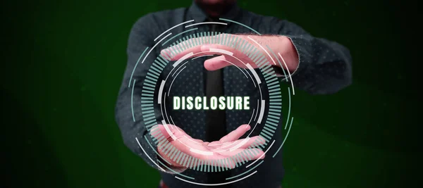 Conceptual Display Disclosure Business Concept Die Aktion Neue Oder Geheime — Stockfoto