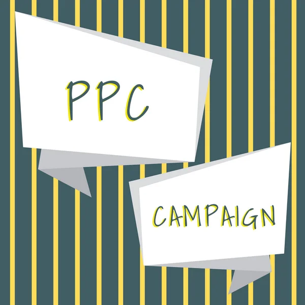 Conceptual Caption Ppc Campaign Business Overview Χρησιμοποιούν Δεη Για Προωθήσουν — Φωτογραφία Αρχείου