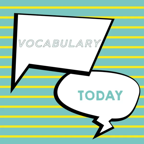 Texto Que Mostra Inspiração Vocabulário Palavra Para Coleção Palavras Frases — Fotografia de Stock