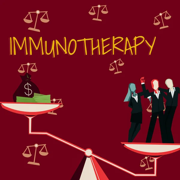 徴候を示すインスピレーション免疫療法 インターネット概念治療または免疫系の強化を伴う疾患の予防 — ストック写真