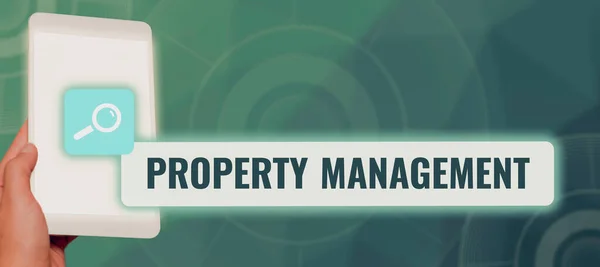 Inspiráló Szöveg Property Management Word Written Overseeing Real Estate Preserved — Stock Fotó