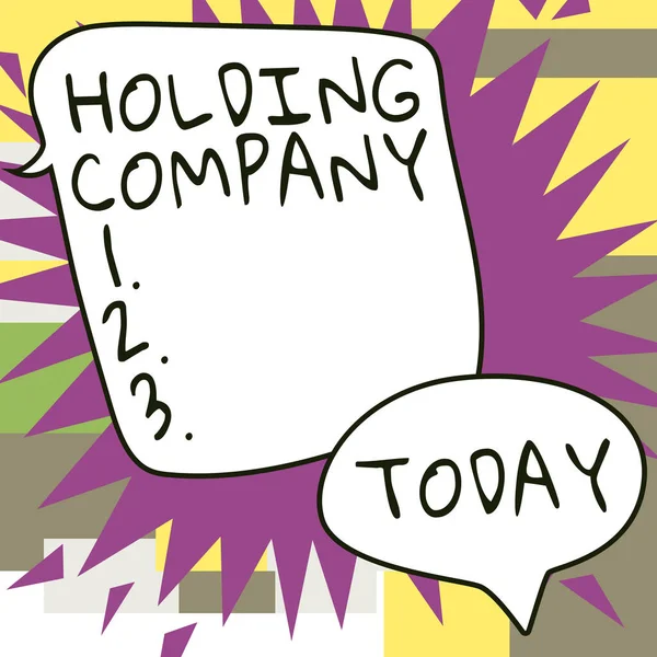 Tekst Die Inspiratie Toont Holding Company Business Concept Voorraden Eigendom — Stockfoto