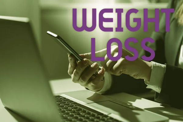 Inspiration Zeigt Anzeichen Von Gewichtsverlust Konzeptionelle Foto Verringerung Der Körperflüssigkeit — Stockfoto