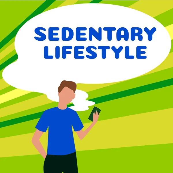 Metin Gösterimi Sedentary Lifestyle Business Overview Ways Means Life Involved — Stok fotoğraf