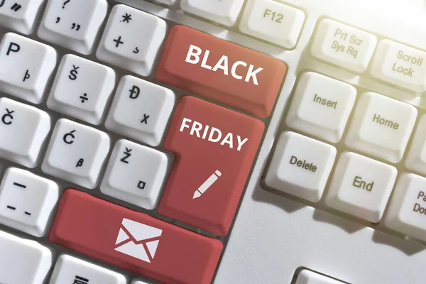 Text Showing Inspiration Black Friday Business Concept Day Holiday Thanksgiving — Stock Photo, Image