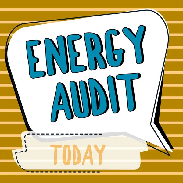 Writing Displaying Text Energy Audit Concept Meaning Assessment Energy Needs — Stock Photo, Image