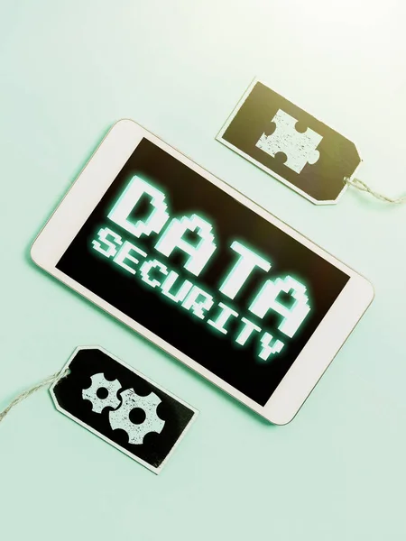 インスピレーションを示すテキストデータセキュリティ ビジネスコンセプト守秘性ディスク暗号化バックアップパスワードシールド — ストック写真