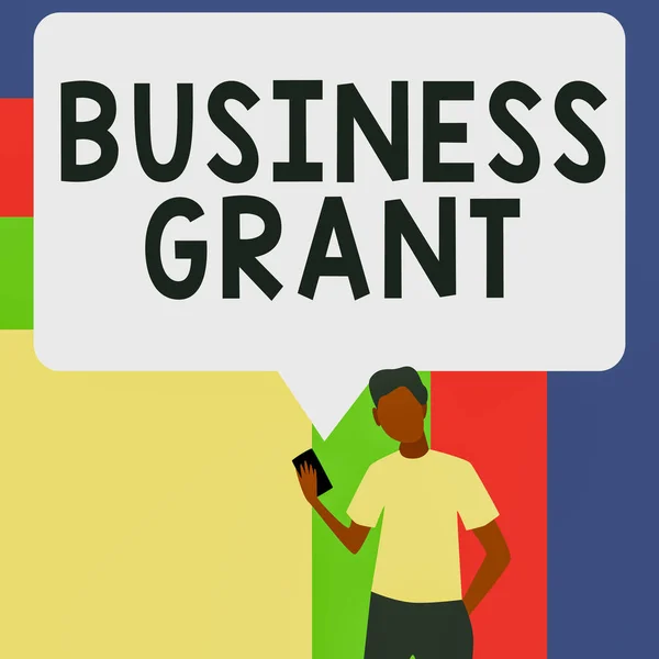 Kézírás Szöveg Business Grant Business Showcase Munkastratégiák Célok Elérése — Stock Fotó