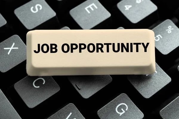 Texto Mostrando Inspiração Job Opportunity Business Mostrar Uma Oportunidade Emprego — Fotografia de Stock