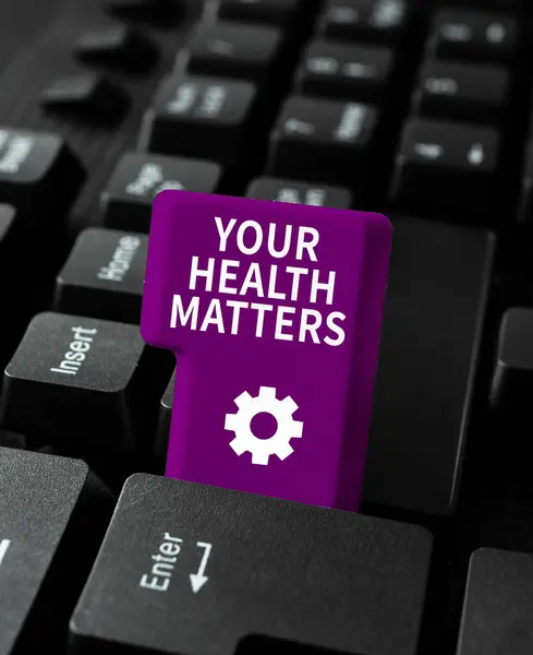 Hand Writing Sign Your Health Matters Conceptual Photo Good Health — Stock Photo, Image