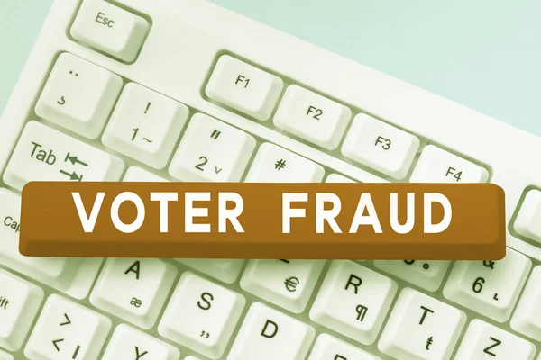 Εννοιολογική Απεικόνιση Voter Fraud Word Formal Indicator Choice Μεταξύ Δύο — Φωτογραφία Αρχείου