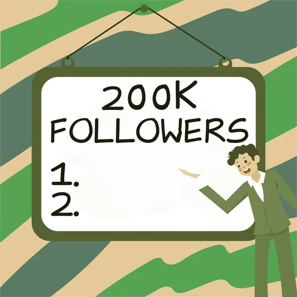 Handwriting Text 200K Followers Business Idea Number Individuals Who Follows — Stock Photo, Image